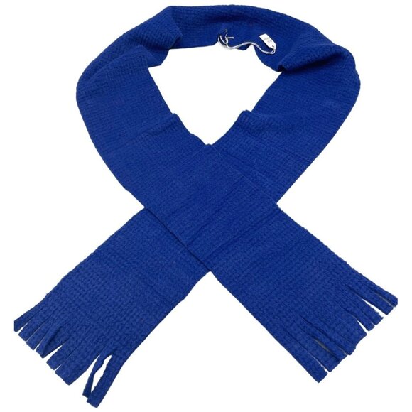 handmade fleece scarf blue soft winter 60x5.5"" READ new - Picture 1 of 5